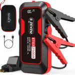 S ZEVZO ET03 Car Jump Starter 2500A Jump Starter Battery Pack for Up to 8.0L Gas and 7.0L Diesel Engines, 74Wh Portable 12V Jump Box with USB Ports, LCD Display, Storage Case, and LED Light